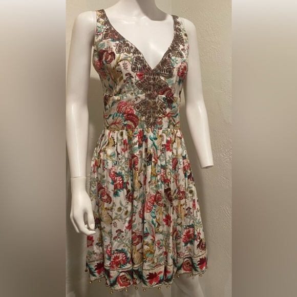 💥ULTRA RARE Anthropologie Plenty Tracy Reese Dress Size 12 floral spring - Picture 2 of 16